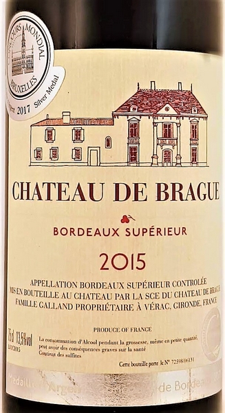 Bordeaux Superieur 2015 rood Chaeau de Brague