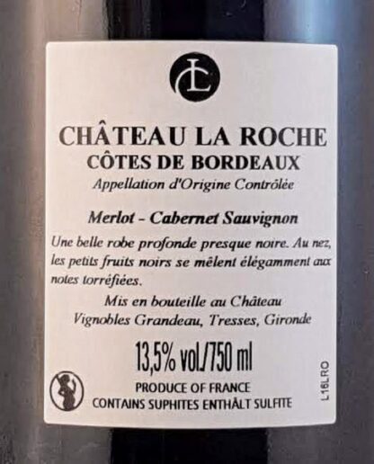 Cotes de Bordeaux 2016 Chateau La Roche