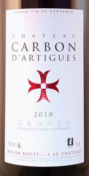 Graves rood 2018 Carbon d'Artigues