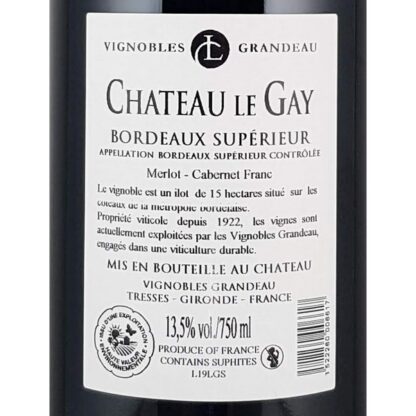 Chateau Le Gay Bordeaux Supérieur 2019