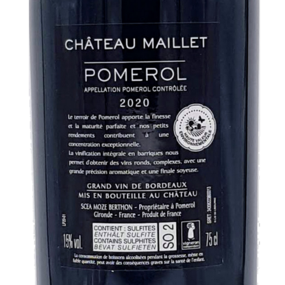 Chateau Maillet Pomerol 2020