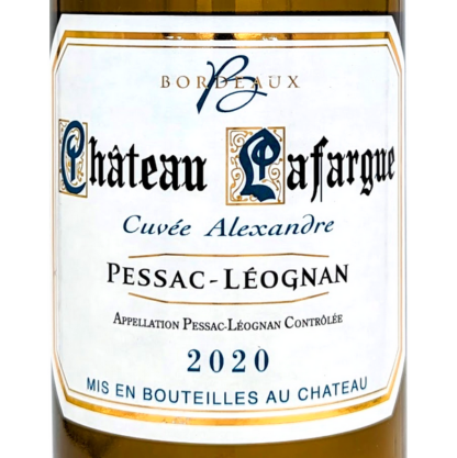 Chateau Lafargue Cuvée Alexandre Pessac Léognan 2020 blanc